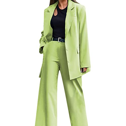 Hosenanzug Damen Elegant Business Hosenanzüge 2 Teiler Abendrobe Outfit Set Langarm Anzugjacke und Anzughosen Zweiteilig Büro Slimfit Formal Blazer Modern Festlicher Suit von Generic