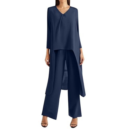 Hosenanzug Damen Festlich Elegant 2 Teiler Chiffon Shirt Und Hohe Taille Hosenanzug Große Größen Tüll Abendanzug Sets Zweiteiler Outfit Set Brautmutter Anzug Damen Zweiteiler Outfit Tops Hosenanzug Damen Festlich Elegant 2 Teiler Chiffon Shirt Und Hohe Taille Hosenanzug Große Größen Tüll Abendanzug Sets Zweiteiler Outfit Set Brautmutter Anzug Damen Zweiteiler Outfit Tops von Generic