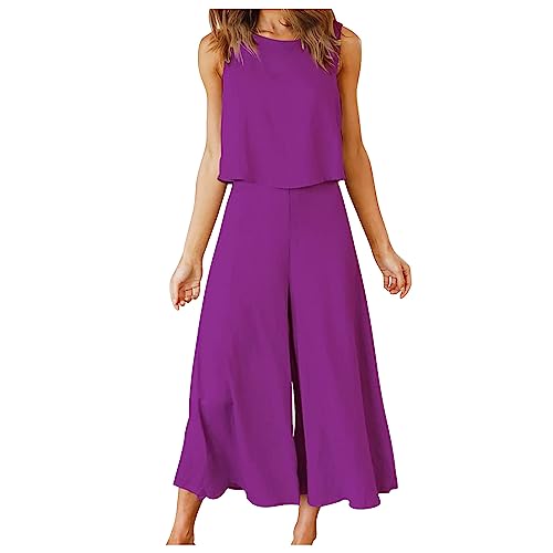 Hosenrock Damen Zweiteiler Sommer Elegant Outfits Leichte Modische Sommerhose 2-Teilige Kühl und Atmungsaktiv Lounge Set Einfach Temperament Activewear Weitem Bein Hose Anzug Hosenrock Damen Zweiteiler Sommer Elegant Outfits Leichte Modische Sommerhose 2-Teilige Kühl und Atmungsaktiv Lounge Set Einfach Temperament Activewear Weitem Bein Hose Anzug von Generic