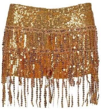 Hotpants Schöne Damen Pailletten Quaste Shorts Chic Kostüm Tanz Kleidung Festival Regenbogen Gold Silber Grün Rosa Damen Sommer Lässige Kurze Hose (Color : Gold, Einheitsgröße : L) von Generic