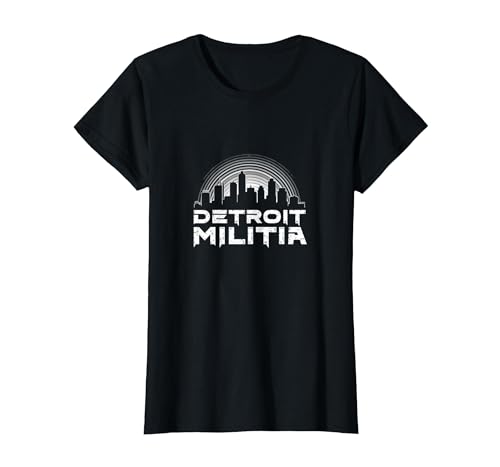 House Music Detroit Militia Grafik für Herren T-Shirt, Damen, Schwarz, XS von Generic