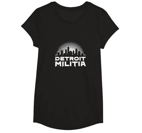 House Music Detroit Militia Grafik für Herren T-Shirt, Girls, Schwarz, XS von Generic