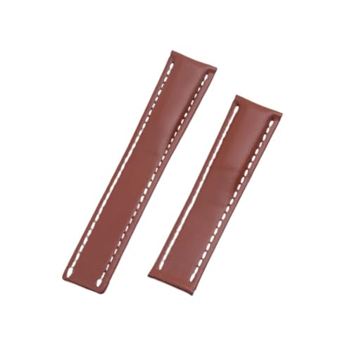 HuanJ Uhrenarmband Aus Echtem Leder, Kompatibel Mit Breitling Super Ocean Avengers Challenger Aviation Timing Black Bird Bamboo Uhrenarmband, 22 Mm, 24 Mm(Coal Black,24MM_SILVER BUCKLE) von Generic