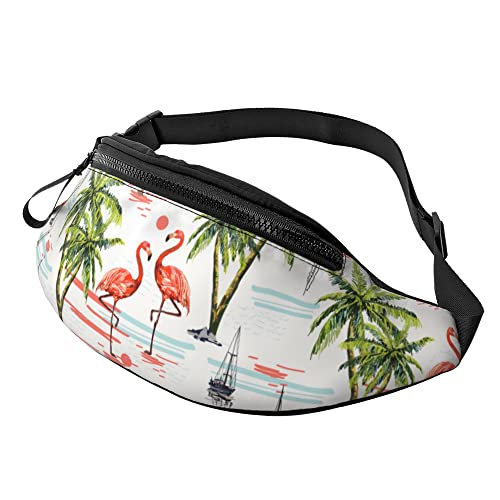 Hüfttasche Grüne Flamingo-Reflexion, Damen Brustbeutel Mode Bauchtasche Verstellbarer Hüfttaschen Für Radfahren Damen Wandern von Generic