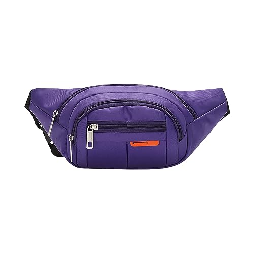 Hüfttaschen Für Herren- und Damen-Handy-Out-of-Home-Casual-Kuriertasche, Bedruckte eng anliegende Geldbörse Hüfttaschen Outdoor (Purple, One Size) von Generic