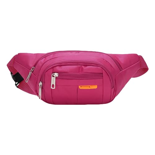 Hüfttaschen Für Running Fanny Pack Herren- und Damen-Handy-Out-of-Home-Casual-Kuriertasche, Bedruckte eng anliegende Geldbörse Hüfttaschen (Hot Pink, One Size) von Generic