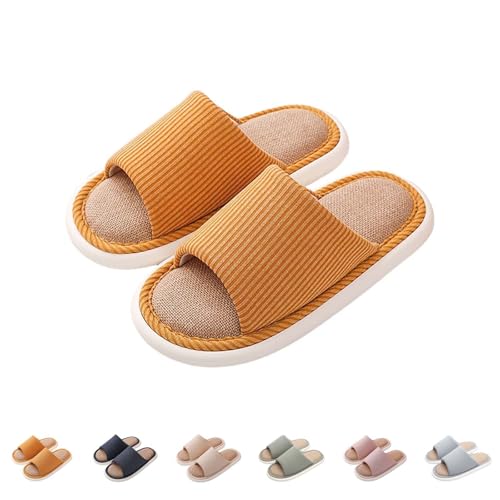Hüttenschuhe Damen Leicht, Schlupfschuhe Damen Offen Hausschuhe Warm Slipper Flach Hausschlappen Rutschfest Heimschuhe Bequem Haushaltsschuhe Unisex Baumwollhausschuhe Indoor Pantoffeln von Generic