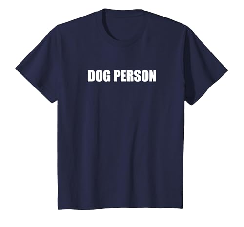 Hund Person T-Shirt, Kinder, Marineblau, 98 von Generic