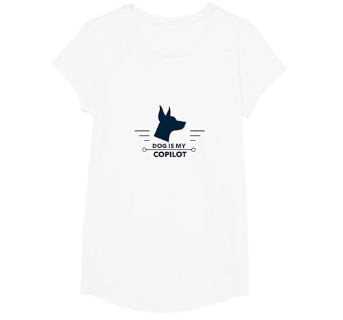 Hund ist Mein Copilot - Reiseabenteuer für Tierliebhaber T-Shirt, Girls, Weiß, XS Hund ist Mein Copilot - Reiseabenteuer für Tierliebhaber T-Shirt, Girls, Weiß, XS von Generic