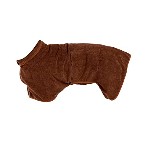 Hundemantel Herbst Super schnell trocknendes Badetuch für Hunde und Katzen. Einfach anzubringendes Handtuch zum Trocknen Ihres Haustiers nach einem Bad oder Hunde Wintermantel Für Große (Coffee, XS) von Generic