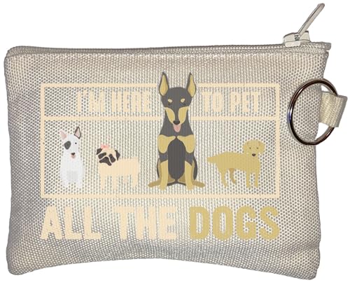 I'm here to Pet All The Dogs Kleine Geldbörse mit Geldbörse Beige One Size von Generic