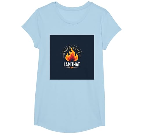 Ich Bin, was ich Bin: Die kraftvolle Flamme der Selbstbestätigung T-Shirt, Girls, Himmelblau, XS Ich Bin, was ich Bin: Die kraftvolle Flamme der Selbstbestätigung T-Shirt, Girls, Himmelblau, XS von Generic
