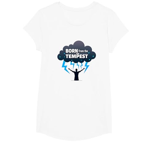 Ich Bin der Sturm: Aus dem Sturm geboren, inspirierende Kunst T-Shirt, Girls, Weiß, XS Ich Bin der Sturm: Aus dem Sturm geboren, inspirierende Kunst T-Shirt, Girls, Weiß, XS von Generic