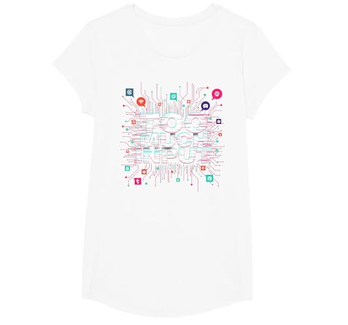 Ich Bin überstimuliert: Zu viel Input Digital Overload Art T-Shirt, Girls, Weiß, XS Ich Bin überstimuliert: Zu viel Input Digital Overload Art T-Shirt, Girls, Weiß, XS von Generic