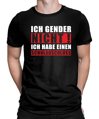 Ich Gender Nicht - Ich Habe Einen Schulabschluss – Modisches Statement-T-Shirt, Ideal für Alltag und Freizeit Herren Männer T-Shirt von Generic