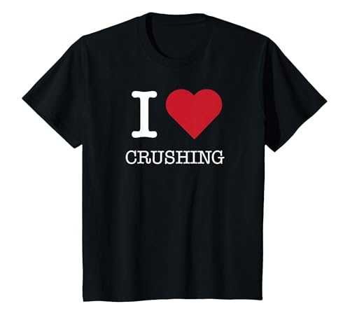 Ich Liebe Crushing, Ich Liebe Crushing T-Shirt, Kinder, Schwarz, 116 von Generic