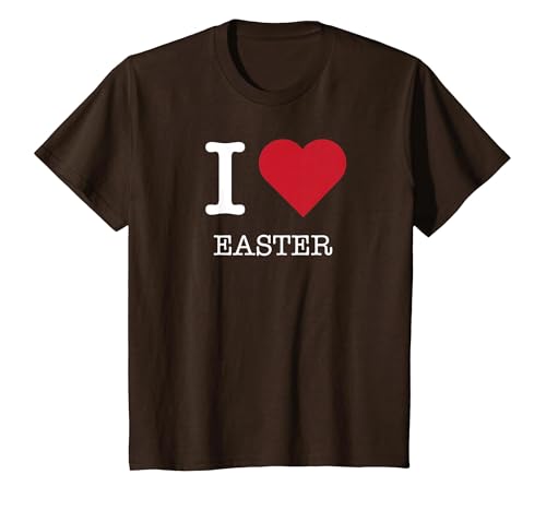 Ich Liebe Ostern, ich Liebe Ostern T-Shirt, Kinder, Braun, 116 von Generic
