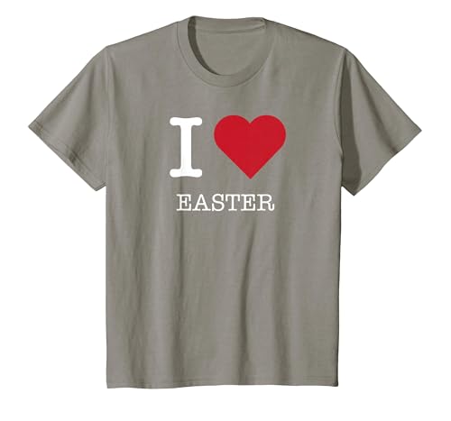 Ich Liebe Ostern, ich Liebe Ostern T-Shirt, Kinder, Schiefergrau, 140 von Generic
