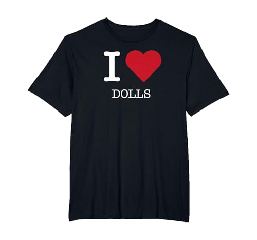 Ich Liebe Puppen, ich Liebe Puppen T-Shirt, Herren Große Größen, Schwarz, 4X Tall von Generic