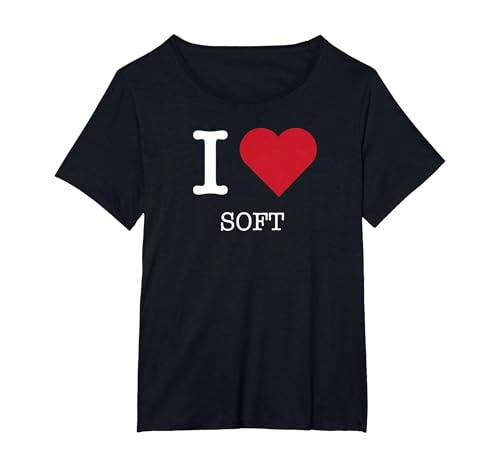 Ich Liebe Soft, Ich Liebe Soft T-Shirt, Damen Große Größen, Schwarz, 3X von Generic