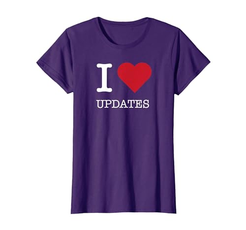 Ich Liebe Updates, ich Liebe Updates T-Shirt, Damen, Violett, M von Generic