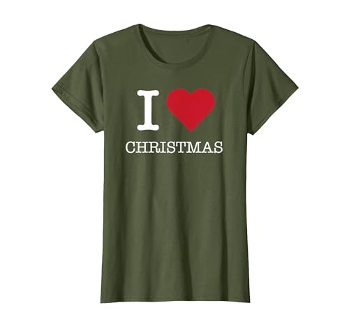 Ich Liebe Weihnachten, ich Liebe Weihnachten T-Shirt, Damen, Olivgrün, L von Generic