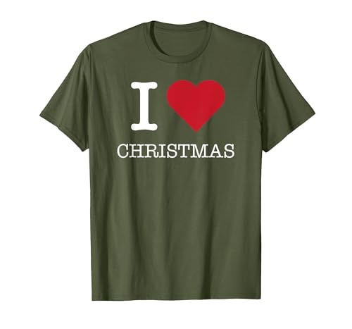 Ich Liebe Weihnachten, ich Liebe Weihnachten T-Shirt, Herren, Olivgrün, M von Generic