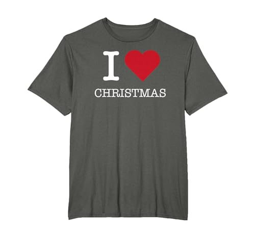 Ich Liebe Weihnachten, ich Liebe Weihnachten T-Shirt, Herren Große Größen, Anthrazit, 4X Tall von Generic