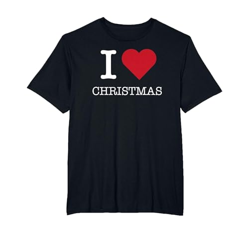 Ich Liebe Weihnachten, ich Liebe Weihnachten T-Shirt, Herren Große Größen, Schwarz, 5X Tall von Generic