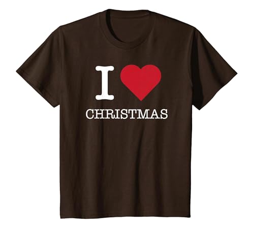 Ich Liebe Weihnachten, ich Liebe Weihnachten T-Shirt, Kinder, Braun, 152 von Generic