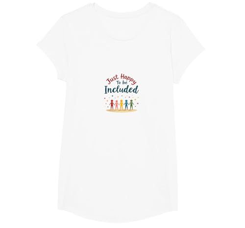 Ich freue Mich einfach, dabei zu Sein - Diversity Celebration T-Shirt, Girls, Weiß, XS Ich freue Mich einfach, dabei zu Sein - Diversity Celebration T-Shirt, Girls, Weiß, XS von Generic