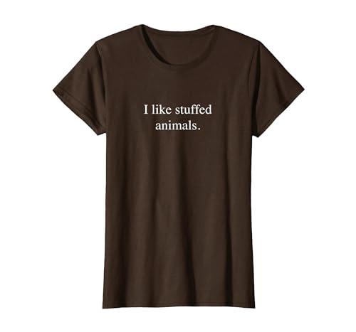 Ich mag Stofftiere T-Shirt, Damen, Braun, XS Ich mag Stofftiere T-Shirt, Damen, Braun, XS von Generic
