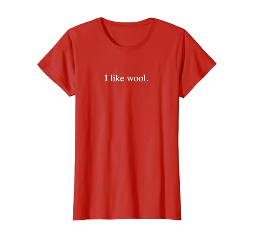 Ich mag Wolle - Lustige Typografie T-Shirt, Damen, Rot, XL von Generic