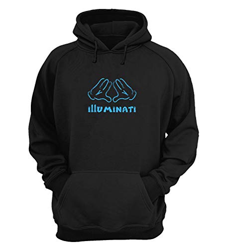 Illuminati Sign Mickey Hands Cartoon_KK019088 Hoodie Kapuzenpullover Kapuzen Novelty Design Gift Unisex Men's Women's Youth - Medium - Black von Generic