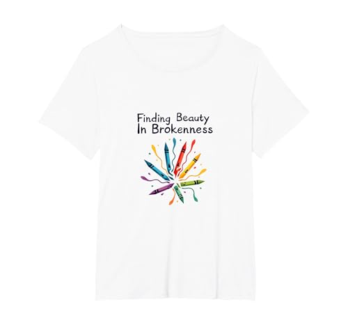 Im Leben geht es Nicht darum, Diese perfekte farbenfrohe Buntstiftkunst zu Sein T-Shirt, Damen Große Größen, Weiß, 5X von Generic