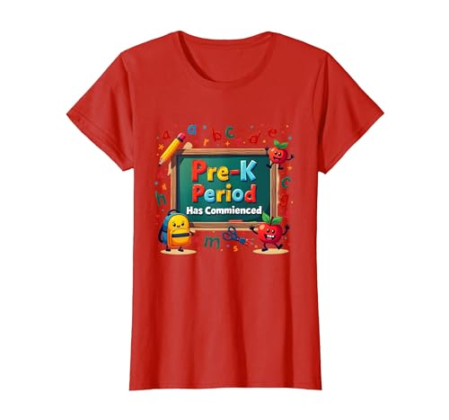 In My Pre-K Era: Period Has Begonced Fun School Zitat T-Shirt, Damen, Rot, XL von Generic