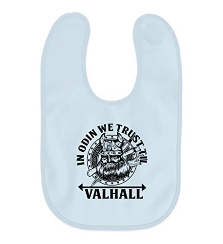 In Odin We Trust Til Valhall | Wikinger Walhalla Odin Thor Wotan Rocker Biker Germanen Tyr - Baby Lätzchen von Generic