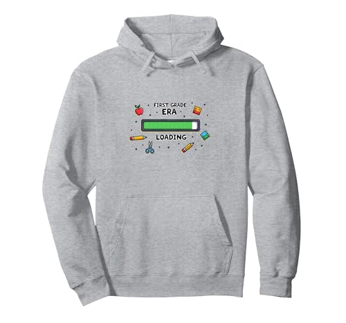 In meiner ersten Klasse: Loading Kids School Nostalgie Pullover Hoodie, Unisex für Erwachsene, Grau Meliert, S von Generic