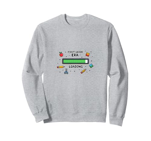 In meiner ersten Klasse: Loading Kids School Nostalgie Sweatshirt, Unisex für Erwachsene, Grau Meliert, XL von Generic
