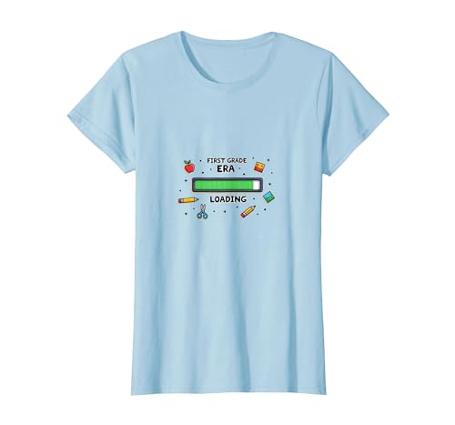 In meiner ersten Klasse: Loading Kids School Nostalgie T-Shirt, Damen, Himmelblau, XS von Generic