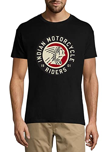 Indian Motorcycle Riders 1901 Herren T-Shirt mit Rundhalsausschnitt Schwarz XX-Large von Generic
