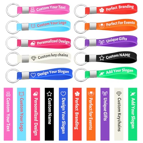 Individuelle Silikon-Schlüsselanhänger, personalisierbar, mit Text/Logo, 5/10/50/100 Stück, Gummi-Schlüsselanhänger für Veranstaltungen, Werbeaktionen, Geschenke und Aufklärungskampagnen Individuelle Silikon-Schlüsselanhänger, personalisierbar, mit Text/Logo, 5/10/50/100 Stück, Gummi-Schlüsselanhänger für Veranstaltungen, Werbeaktionen, Geschenke und Aufklärungskampagnen von Generic