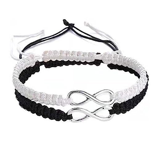 Infinity Paararmbänder, Best Friends Infinity Armband, passende Distanzarmbänder, Zahl 8 im Abstand des verflochtenen Paares ist handgefertigt und sein eigenes Armband von Generic