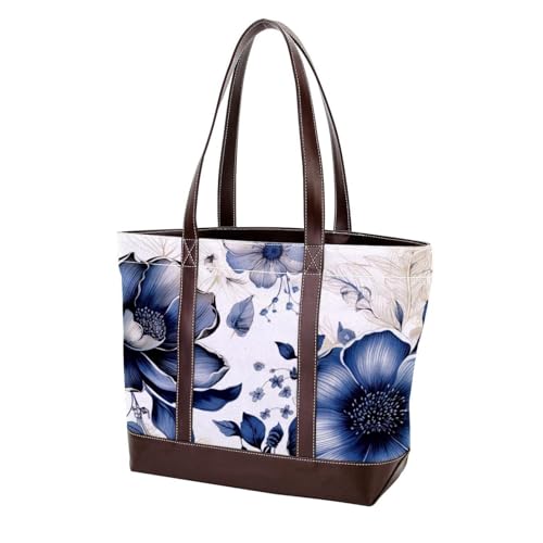 Ink Plants-1409 modische Damen-Umhängetasche, aus gewaschenem, strapazierfähigem Leder, mit Tragegriff oben, mit Taschen, Reißverschluss, Mehrfarbig 10, 33.8x12x31cm/13.3x4.7x12.2 in von Generic