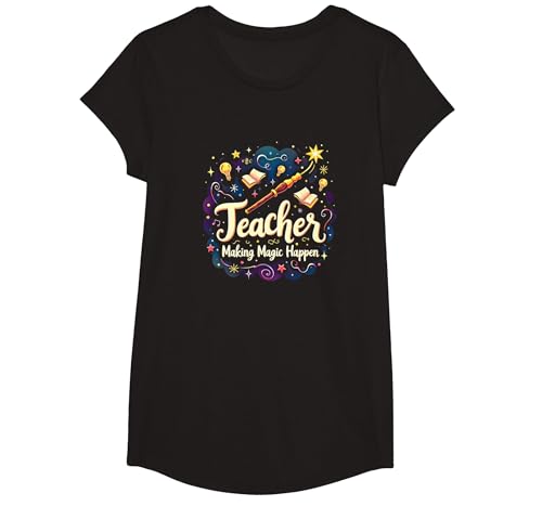Inspirierendes Geschenk für Lehrer, die Magie Machen T-Shirt, Girls, Schwarz, XS Inspirierendes Geschenk für Lehrer, die Magie Machen T-Shirt, Girls, Schwarz, XS von Generic