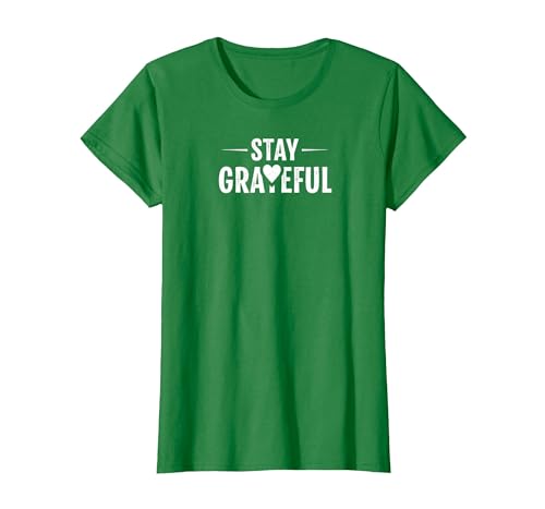 Inspirierendes Zitat "Stay Grateful" T-Shirt, Damen, Dunkelgrün, L Inspirierendes Zitat "Stay Grateful" T-Shirt, Damen, Dunkelgrün, L von Generic