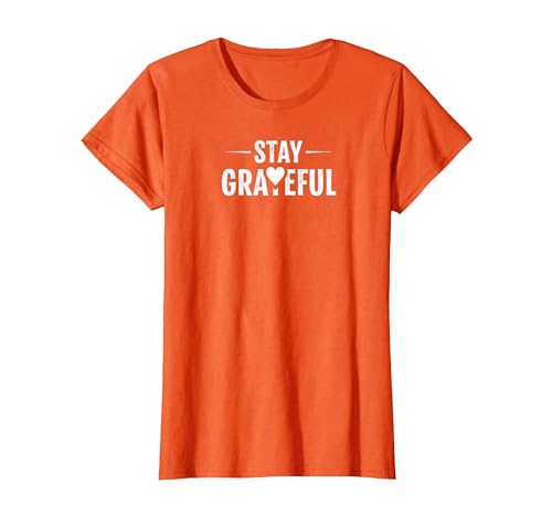 Inspirierendes Zitat "Stay Grateful" T-Shirt, Damen, Orange, 3XL Inspirierendes Zitat "Stay Grateful" T-Shirt, Damen, Orange, 3XL von Generic