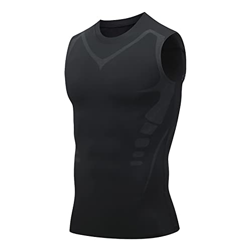 Ionic Shaping Weste, Herren Body Shaper Schlankheitsweste, Herren Shapewear Kompressionsweste, Sport-Tanktop unter der Basisschicht Körperform mit der Ionic Shaping Weste für Männer von Generic