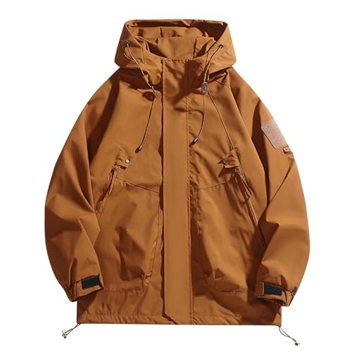 Jacke Damen Herbst Regenjacke Damen Leicht Regenponcho Fahrrad Damen Leichte Regenjacke Damen Wasserdichte Jacke Regenjacke Damen Sommer Regenjacken Für Damen Damen Coffee M von Generic