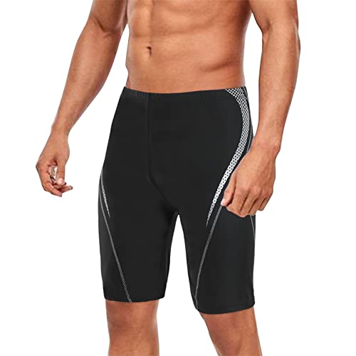 Jammer Herren Lange Badehose UV-Schutz Schwimmhose Schnelltrocknend Swim Trunks knielangen Badeanzug zum Schwimmen Kompression Wettkampf Schwimmhosen von Generic